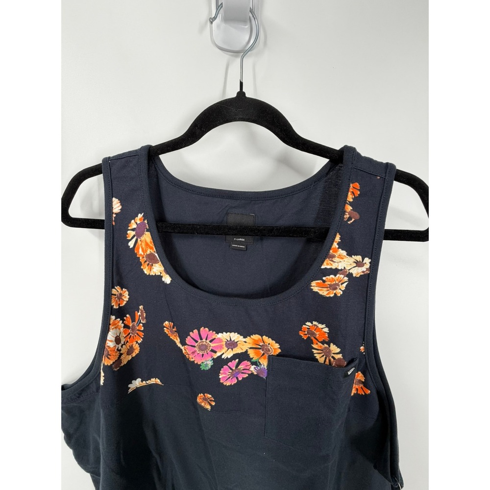 Vans Men's Hilby Tank Top Sleeveless Tropical Shirt Plant Leaf‎ Gym Sz XL New - Picture 4 of 7